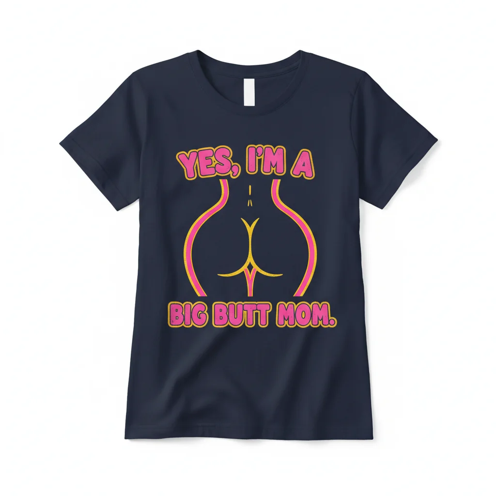 Essential T-Shirt: "Big Butt Mom, Big Ass Mom, Yes I'm a Big Butt Mom" Funny & Empowering Tee