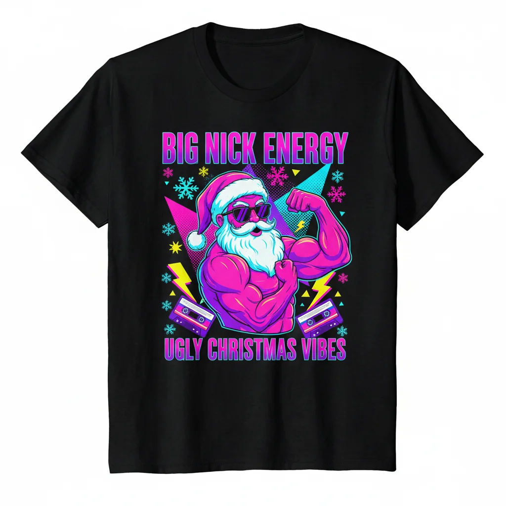 Big Nick Energy Santa Ugly Christmas Sweater – Festive Holiday Apparel