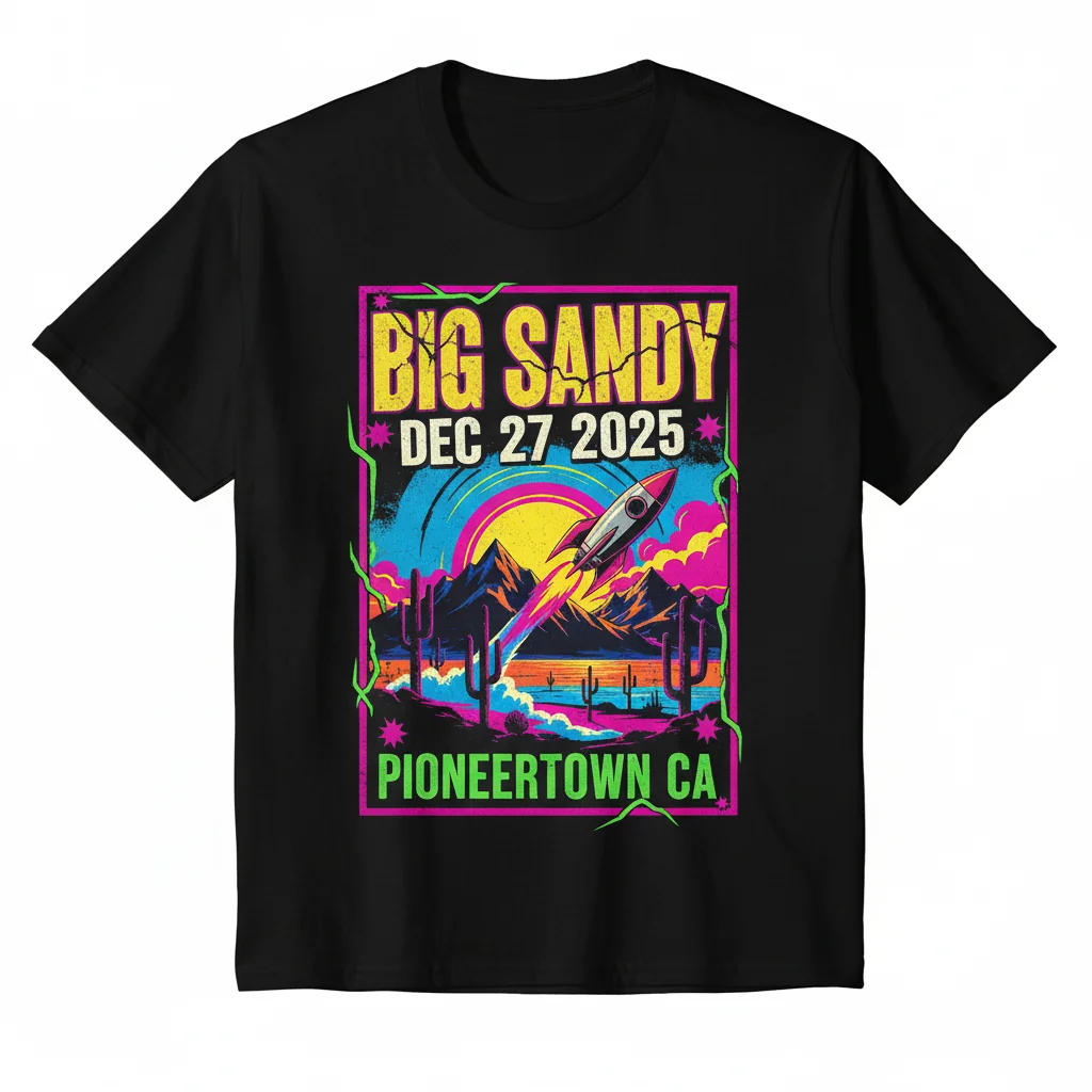 Big Sandy Dec 27 2025 Pioneertown CA Concert Poster T-Shirt