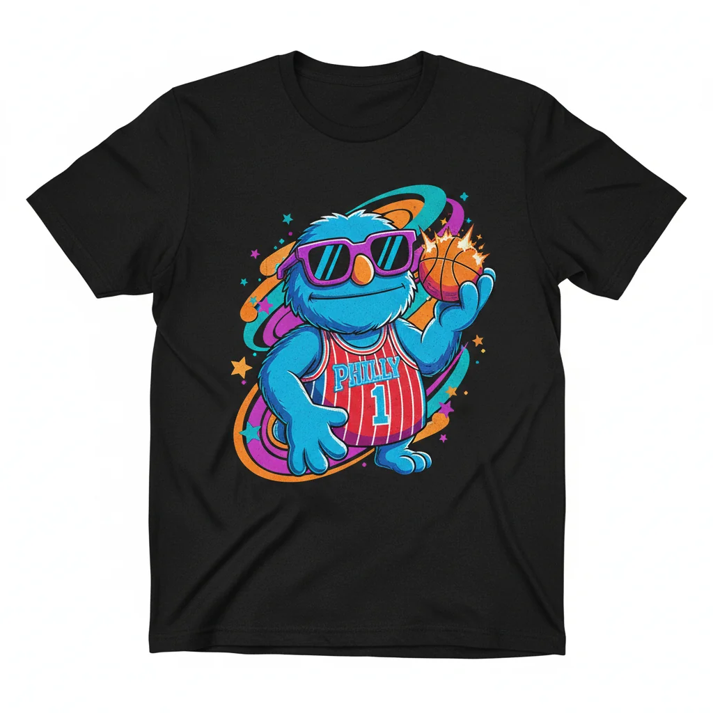 The Big Shot Legacy Tee | Vintage Philadelphia 76ers Mascot Art Shirt