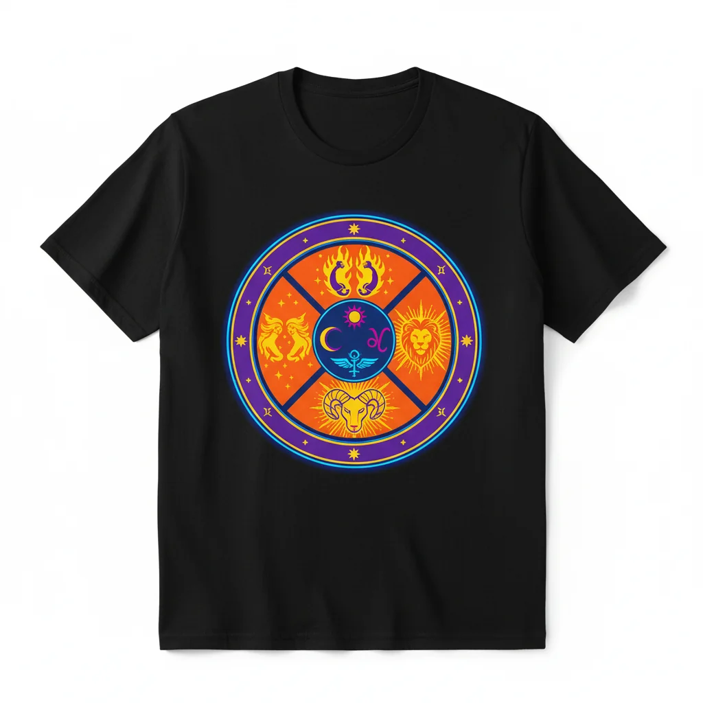Big Three Astrology T-Shirt: Gemini Rising, Aries Sun, Leo Moon Zodiac Tee
