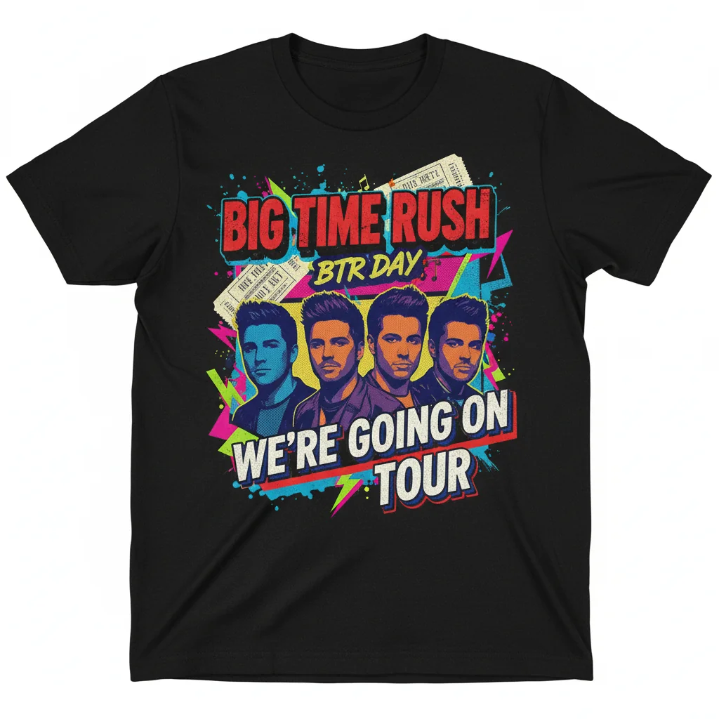 Big Time Rush BTR Tour Day Graphic Tee - Unisex Apparel