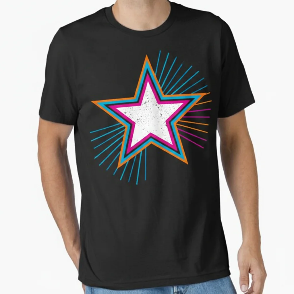 Big White Star Essential T-Shirt - Premium Cotton, Retail Fit Tee