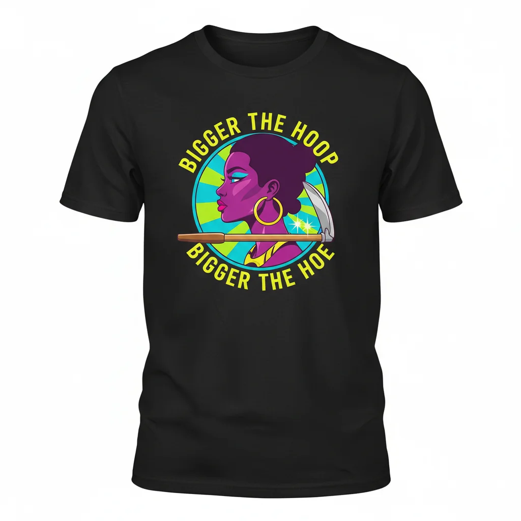 Bigger the Hoop, Bigger the Hoe – Premium Essential T-Shirt: Unmatched Comfort & Lasting Style