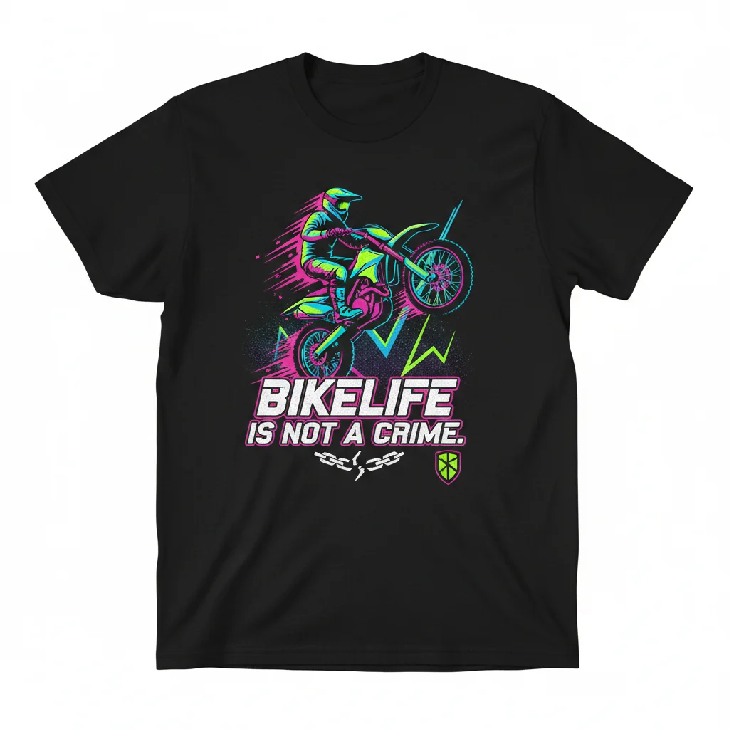 Bikelife IS NOT A CRIME BLACK Essential T-Shirt – Durable, Vibrant & Perfect Fit