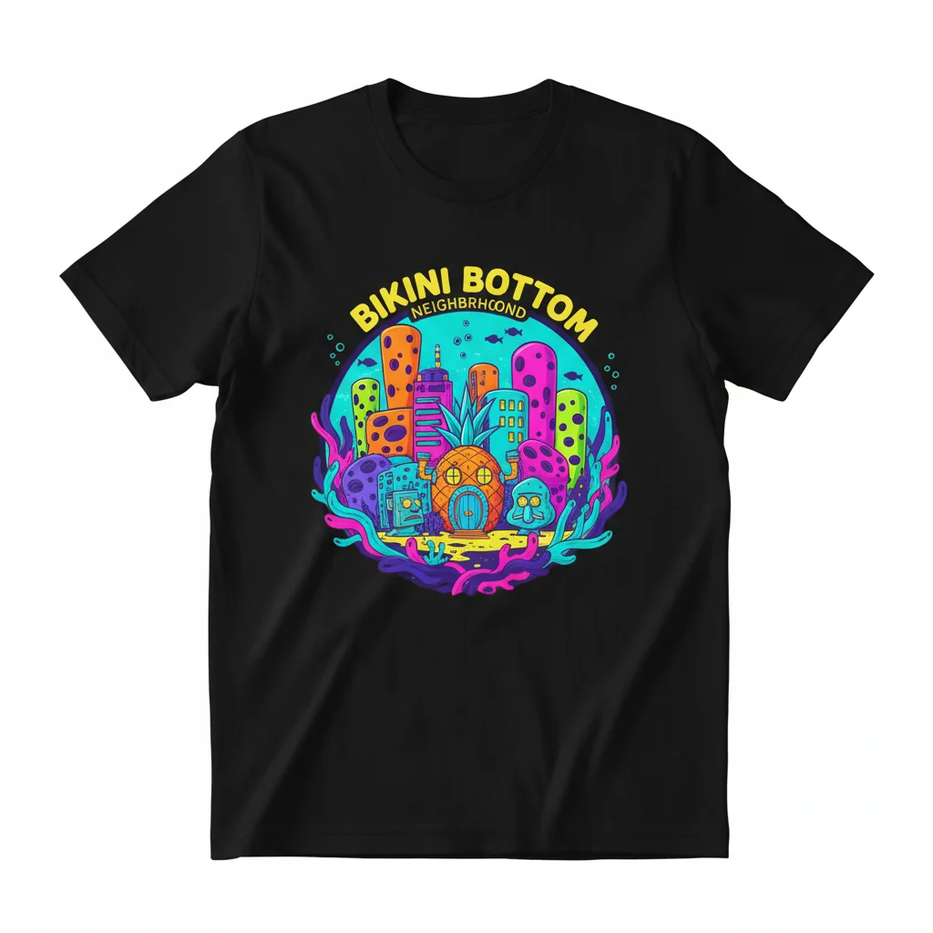 Bikini Bottom Neighborhood: A Whimsical Journey Essential T-Shirt