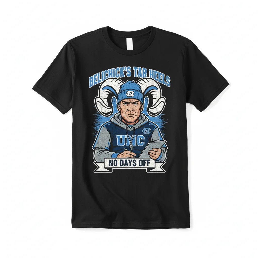 Bill Belichick UNC Tar Heels Mascot T-Shirt - Premium Cotton Tee