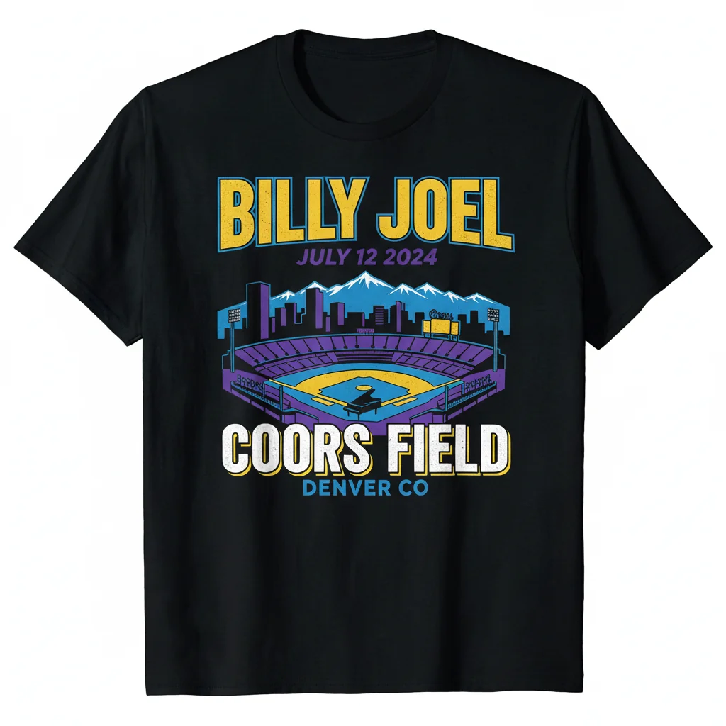 Billy Joel Coors Field 2024 Tour Keepsake Tee