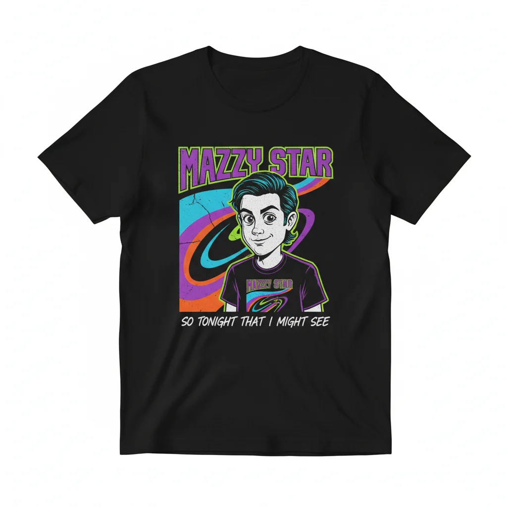 Binchtopia Max Wearing Mazzy Star 90s Shirt - Vintage Style Tee