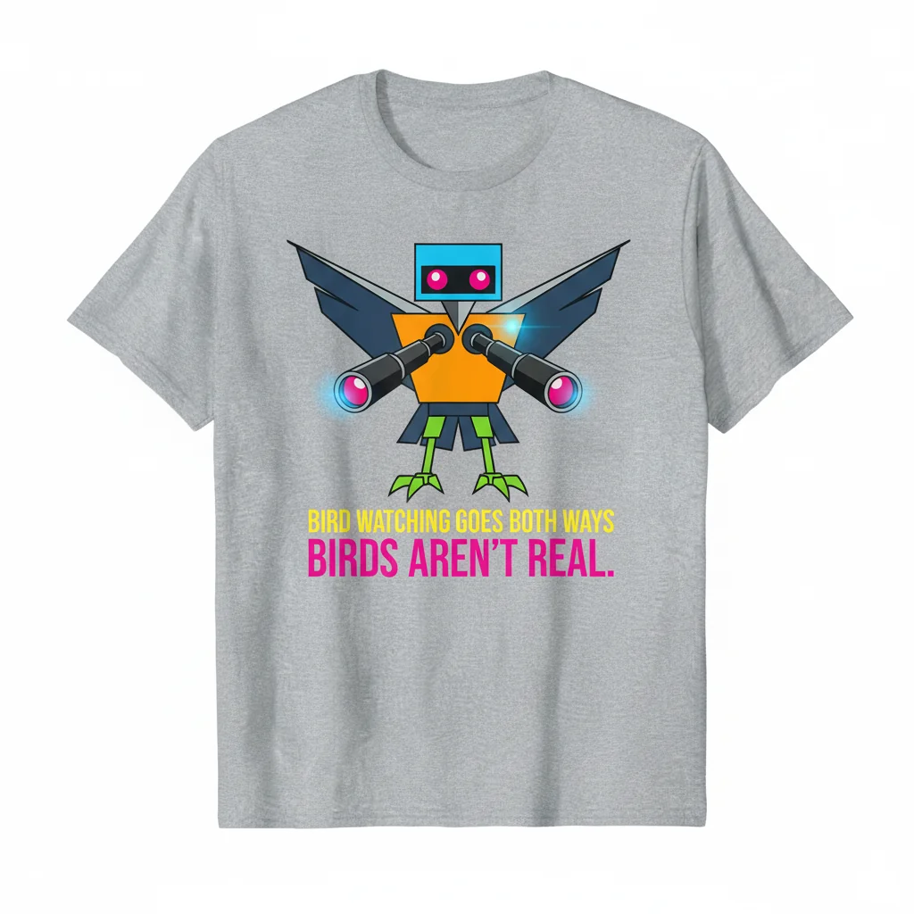 Camiseta "Bird Watching Goes Both Ways - Birds Aren't Real" - Duradera y Cómoda