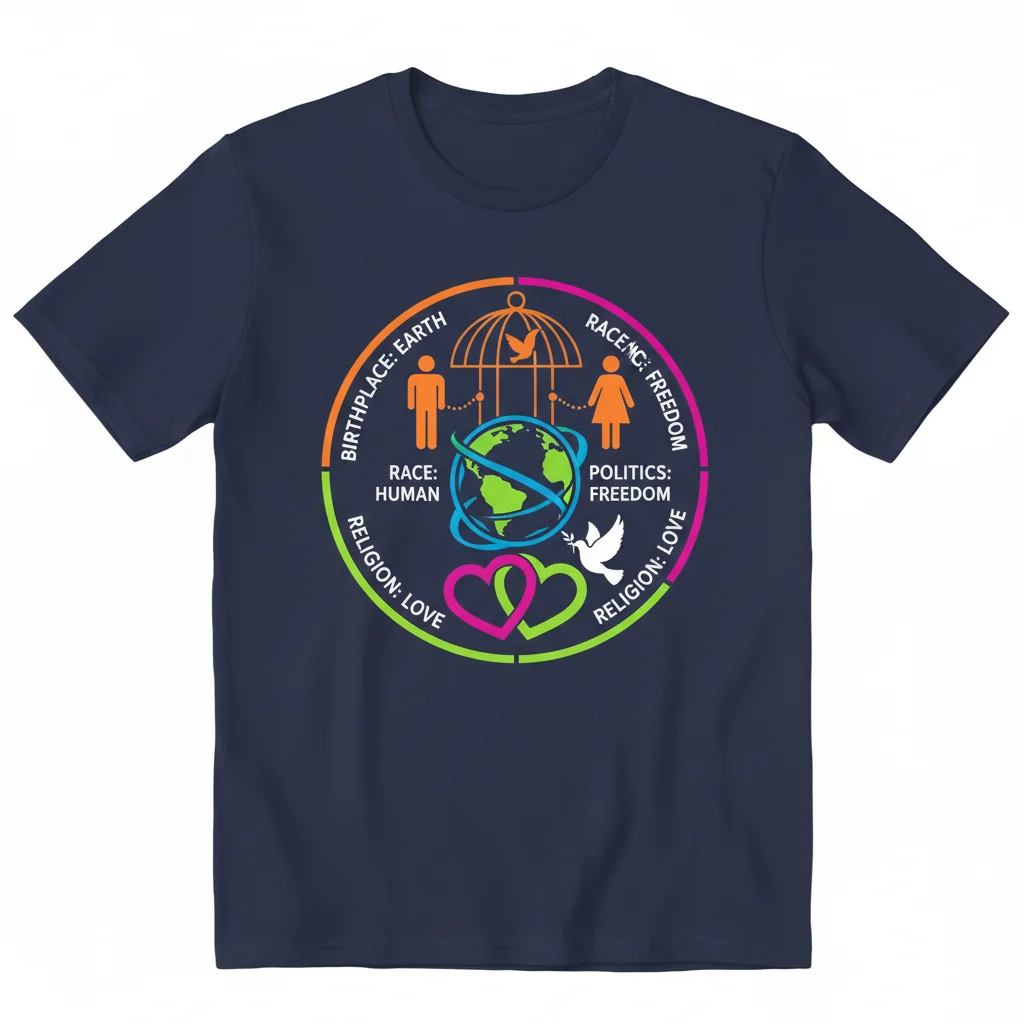 Earth Human Freedom Love Essential Tee