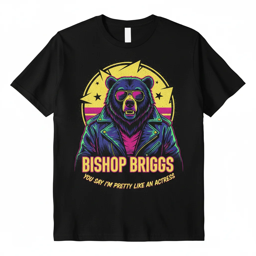 Bishop Briggs 'Pretty Like An Actress' Bear Shirt | Durable & Vibrant Print