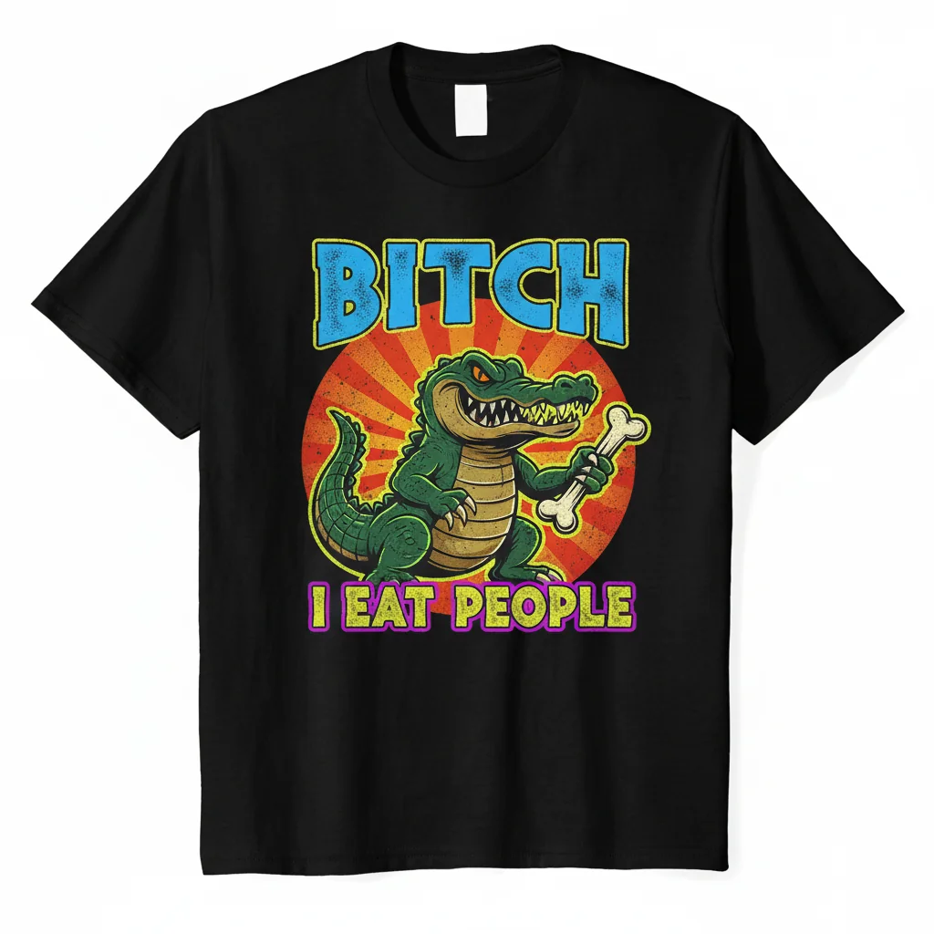 Unique 'Bitch I Eat People' Graphic Tee - Essential Statement T-Shirt
