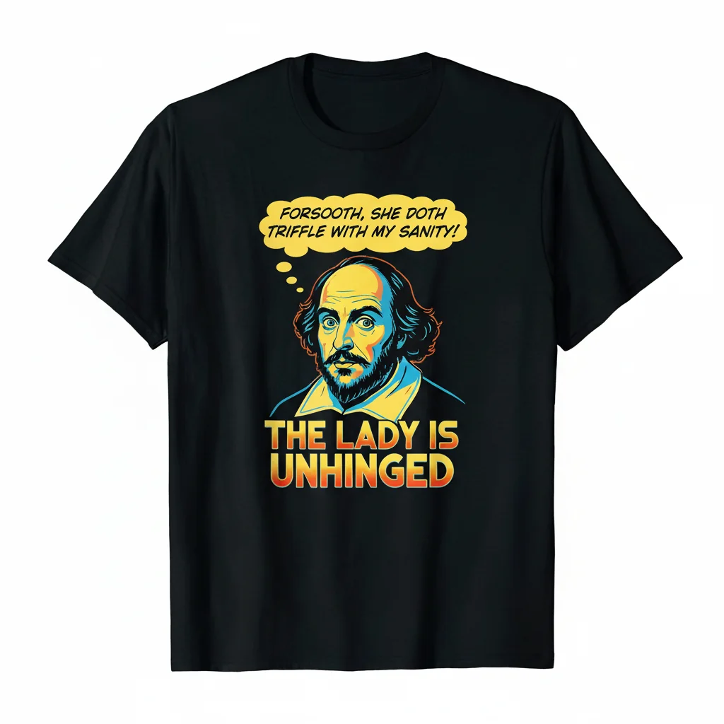 Unleash Your Inner Wit: 'Bitcheth Be Crazy' Literary T-Shirt