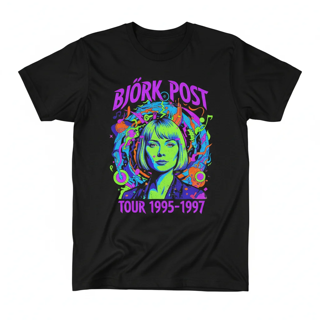 Bjork Post Vintage Tour Essential T-Shirt - Premium Cotton & Retail Fit
