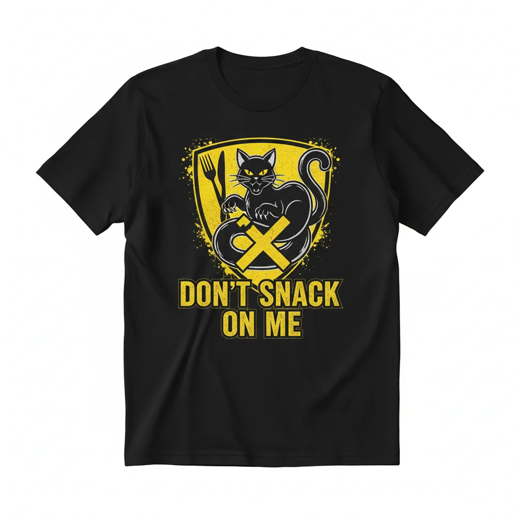 Don't Snack On Me Black Cat Tee
