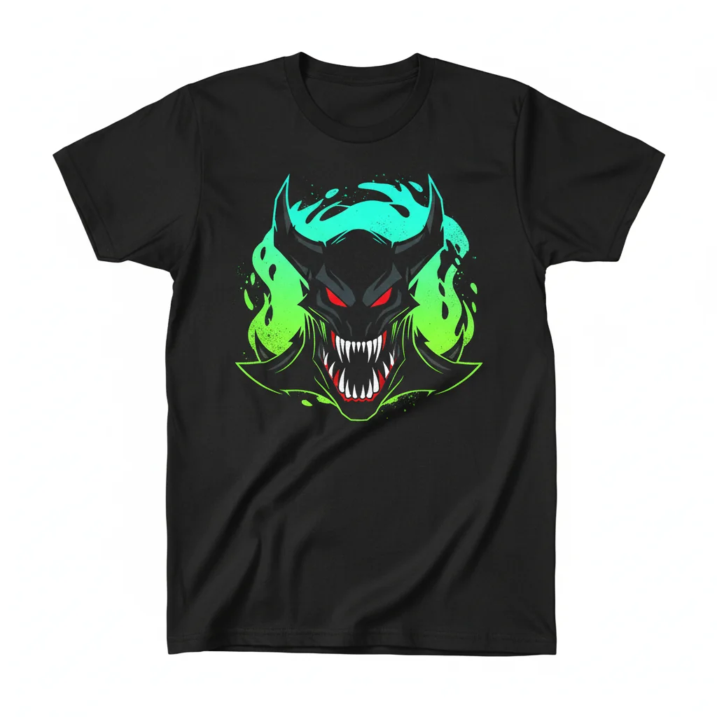 Black Monster Terror Essential T-Shirt - Comfortable Unisex Tee