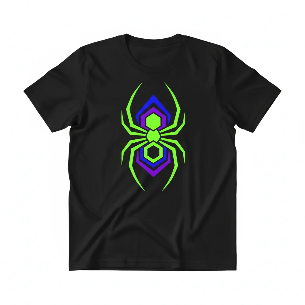 Black Spider Classic T-Shirt – Spooky & Stylish Unisex Tee