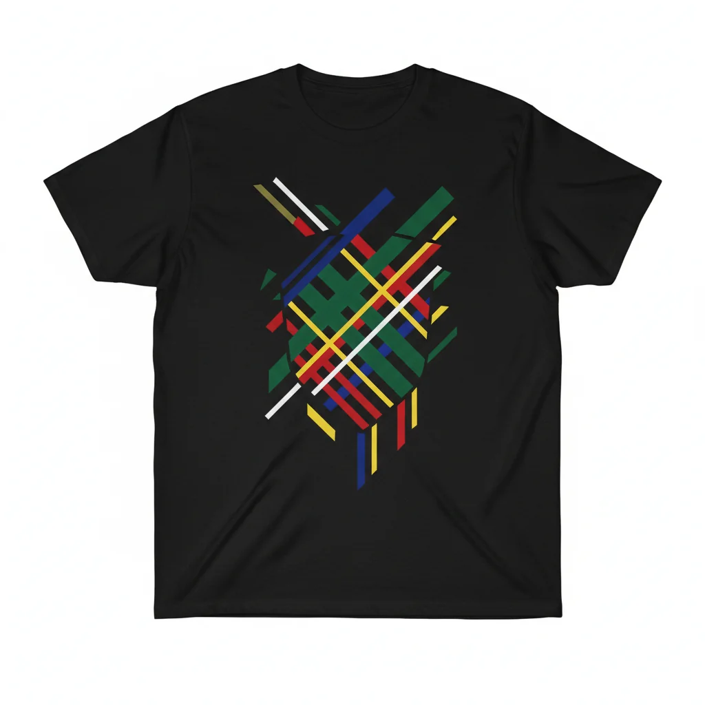 Black Stewart Tartan Graphic Tee – Iconic Streetwear