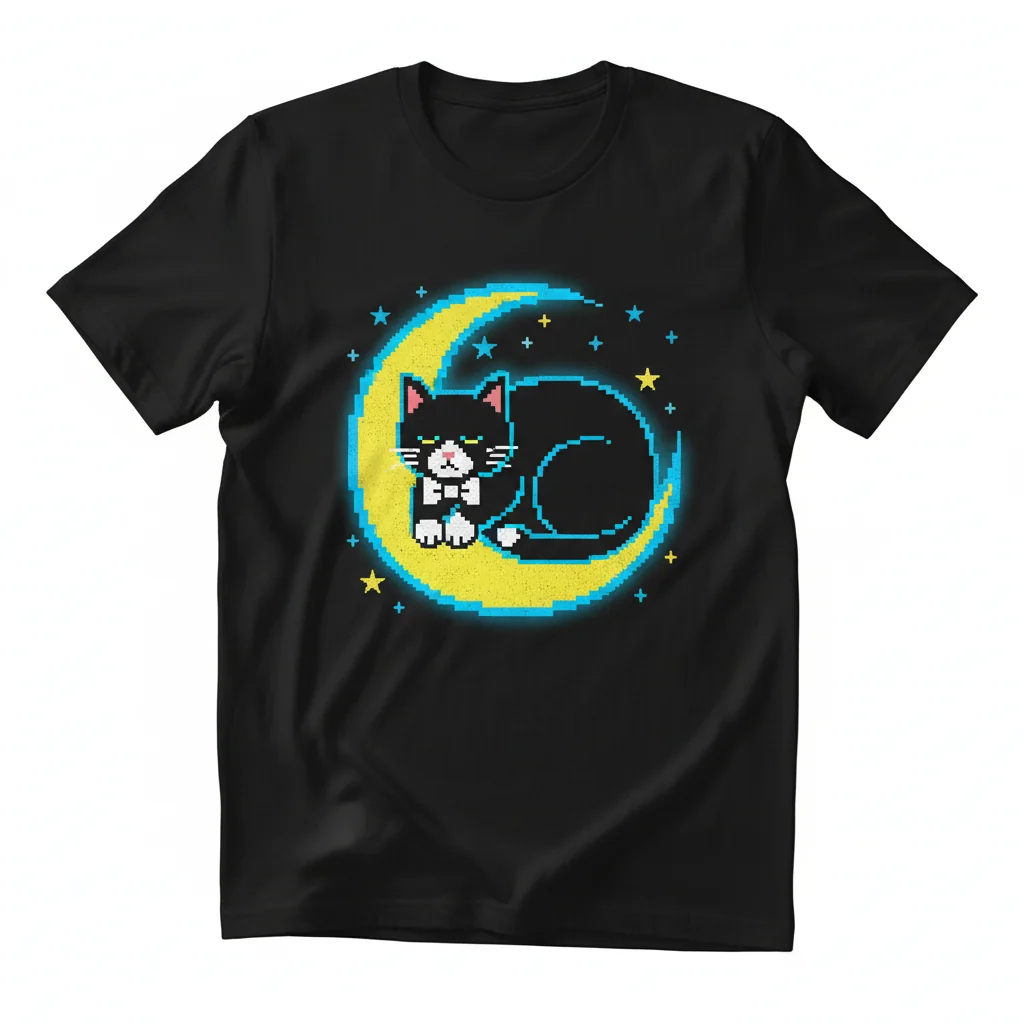 Serene Black Tuxedo Cat - Sleeping Essential T-Shirt