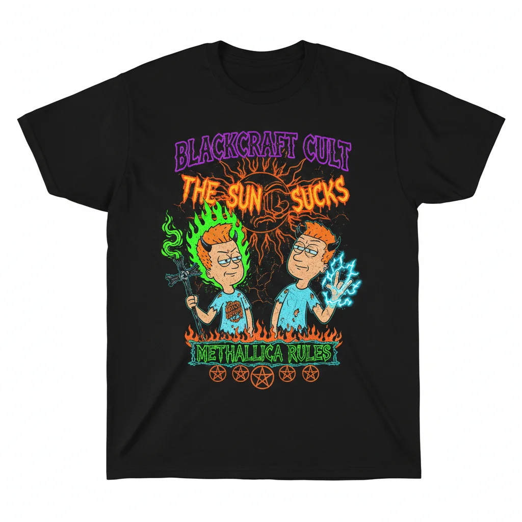 Blackcraft Cult The Sun Sucks Beavis and Butt-Head T-Shirt