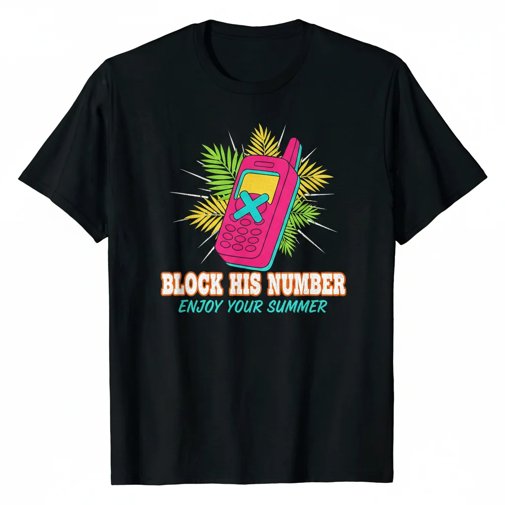 Block His Number & Enjoy Your Summer Essential T-Shirt – Summer Vibe Tee