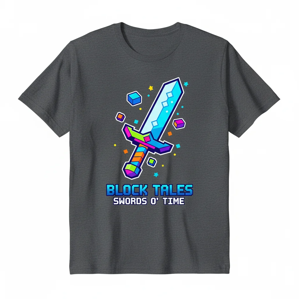 Block Tales Swords O Time Premium Durable Fan Tee