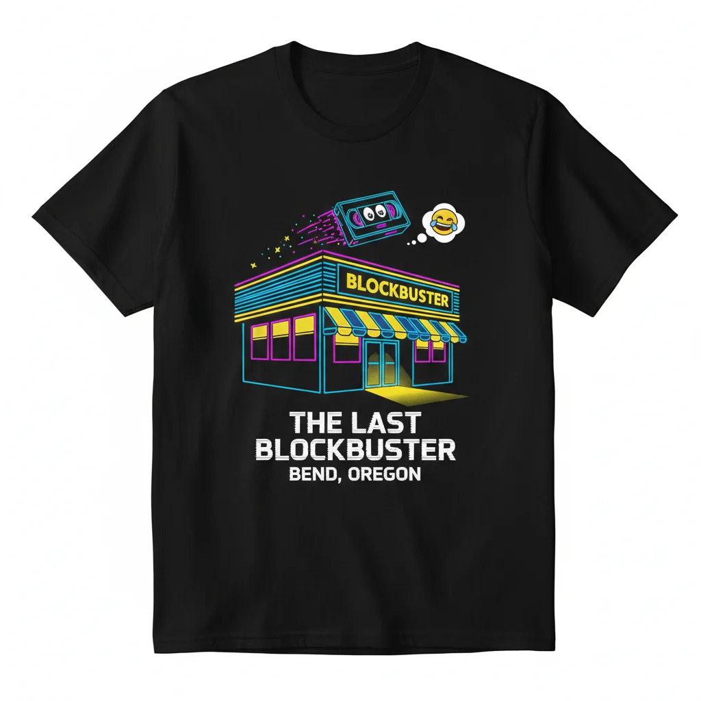 Blockbuster Video: The Last Blockbuster Essential T-Shirt – Bend, Oregon Nostalgia Tee