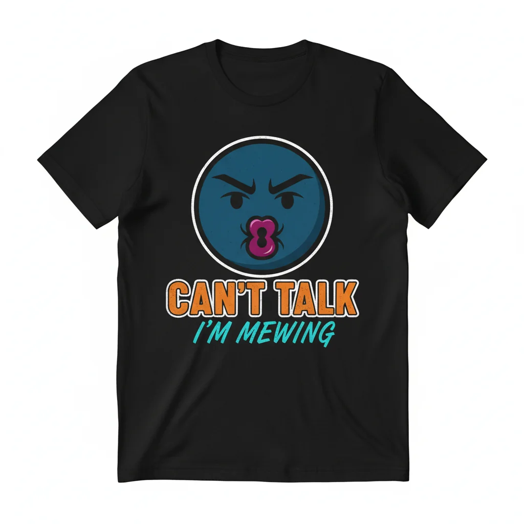 The Mewing Emoji: A Silent Roar Tee