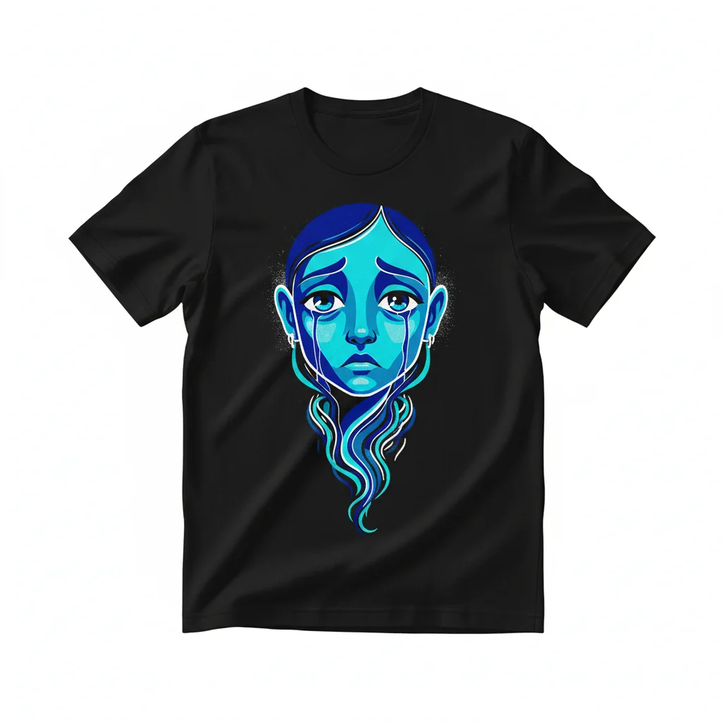 Blue Emotion Character Illustration Unisex Essential T-Shirt