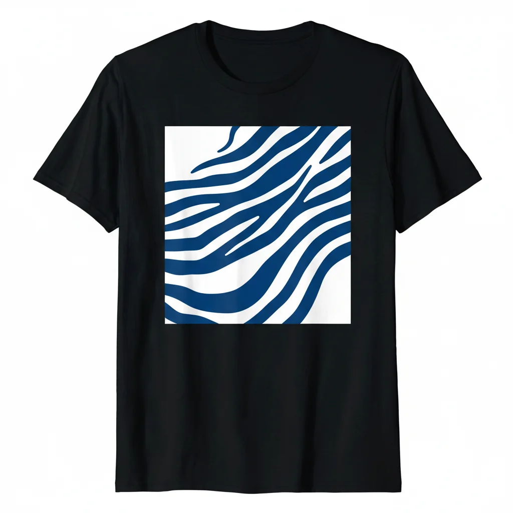 Blue Zebra Stripe T-Shirt | Soft & Stylish Unisex Graphic Tee