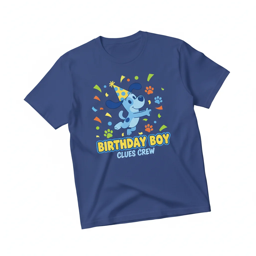 Blues Clues Birthday Boy T-Shirt for Men | Heavyweight Cotton Party Tee