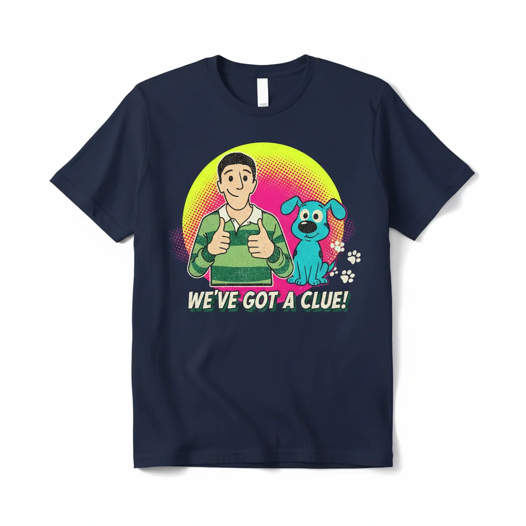 The "Steve's Clues" Nostalgia Tee - A Tribute to Childhood Wonder