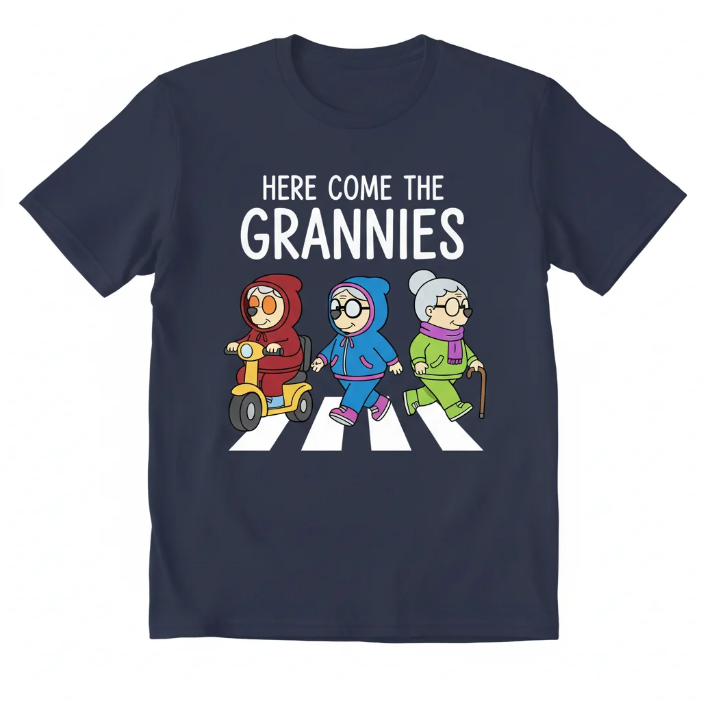Bluey Bingo Here Come The Grannies T-Shirt – Premium Cotton Kids & Adult Tee