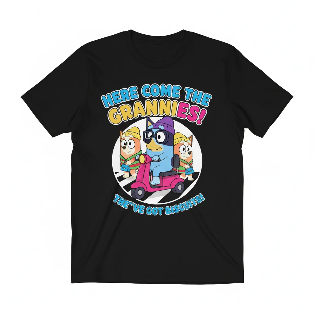 Bluey's Grannies: A Huggable Tribute to Family Fun Tee