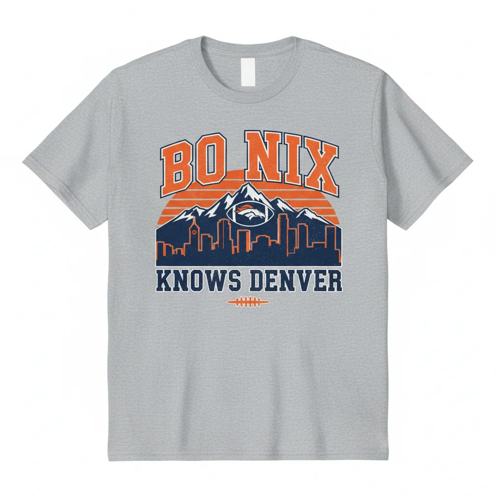 Bo Nix Knows Denver Broncos T-Shirt - Premium Cotton Fan Apparel