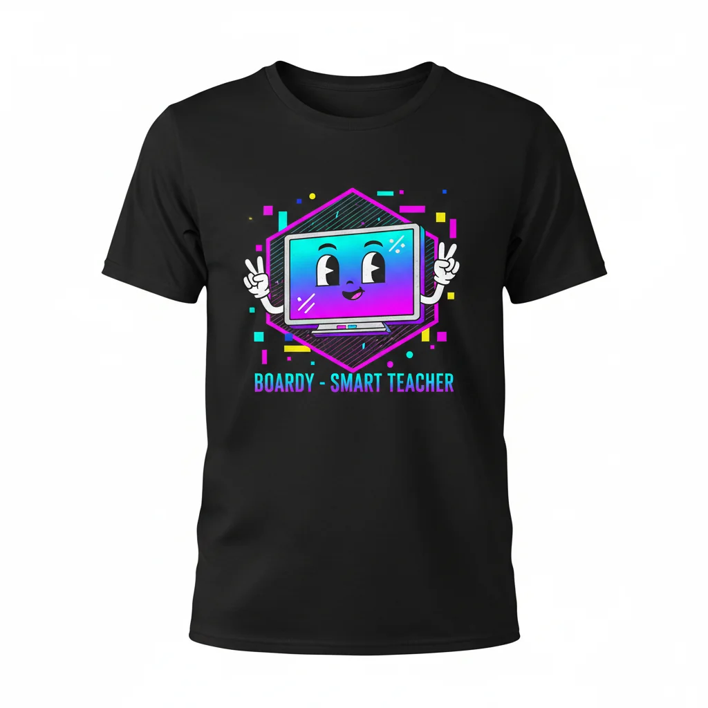 Boardy SMART Board Pixel Art T-Shirt: Unmatched Durability & Style
