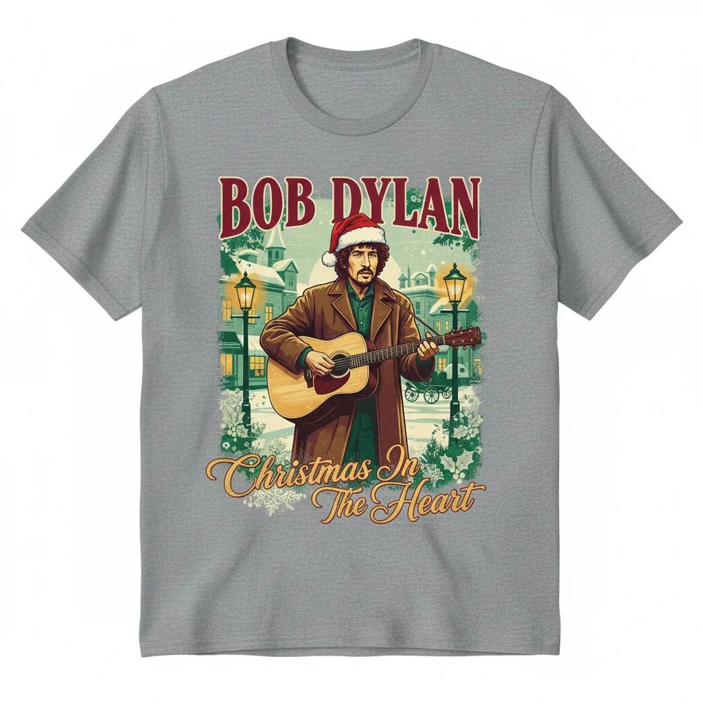 Bob Dylan Christmas In The Heart T-Shirt – Festive Fan Apparel