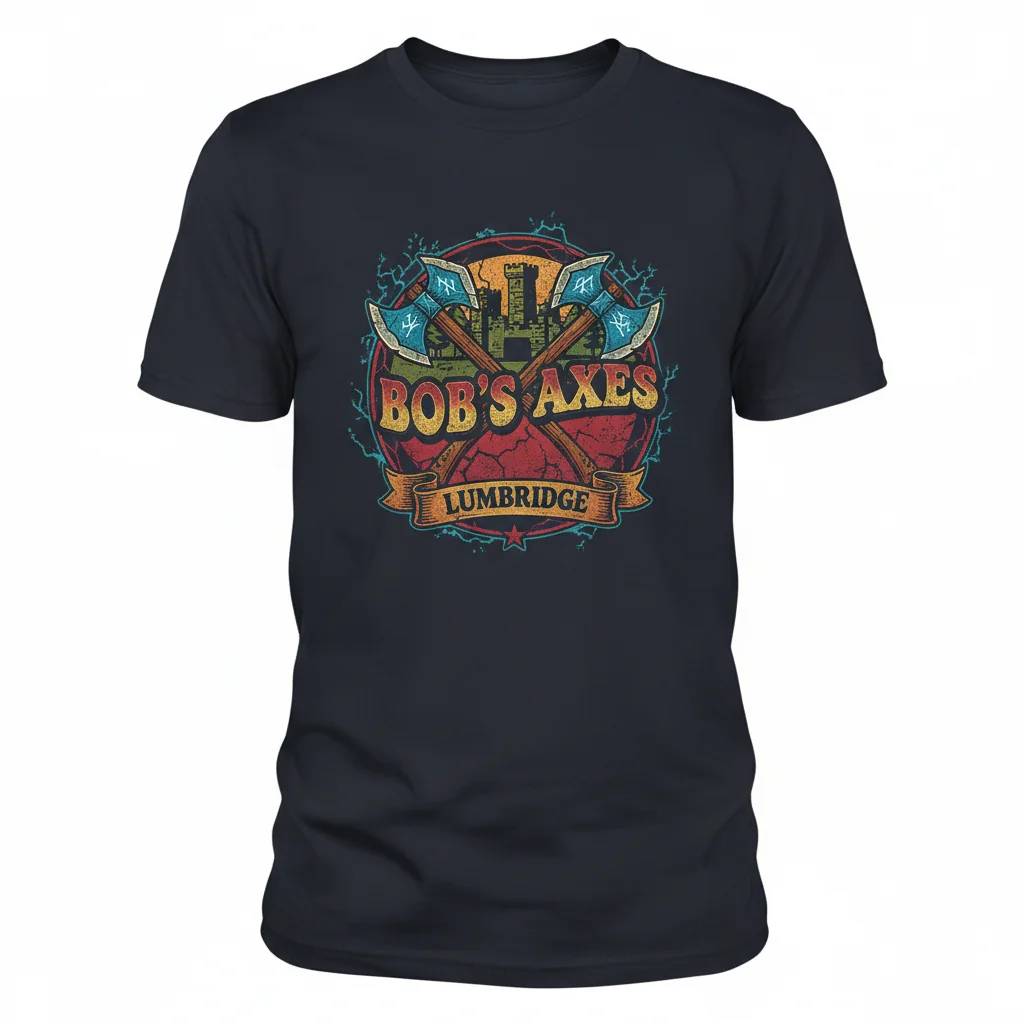 Bob's Axes Lumbridge Distressed Essential T-Shirt - Premium Cotton Gaming Apparel