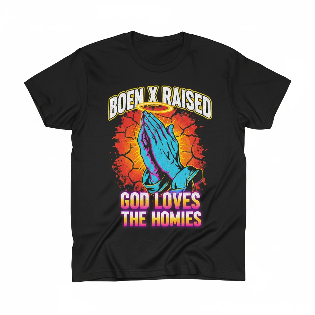Boen X Raised God Loves The Homies T-Shirt - Premium Cotton Tee
