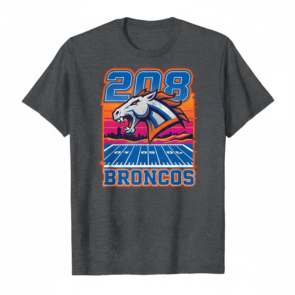 Boise State Broncos '208' Legacy Tee – A Tribute to Gridiron Glory