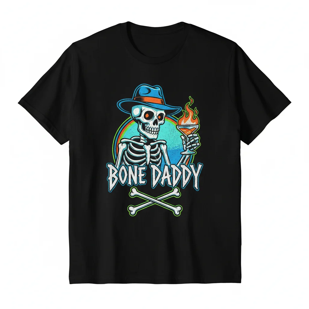 Bone Daddy Graphic T-Shirt - Men's Premium Cotton Tee with Unique Skull Design