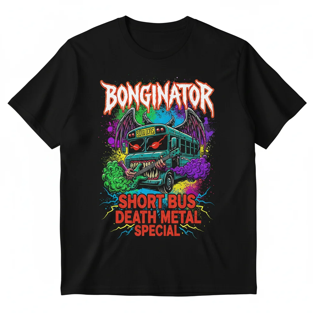 Bonginator Short Bus Death Metal Special Graphic T-Shirt