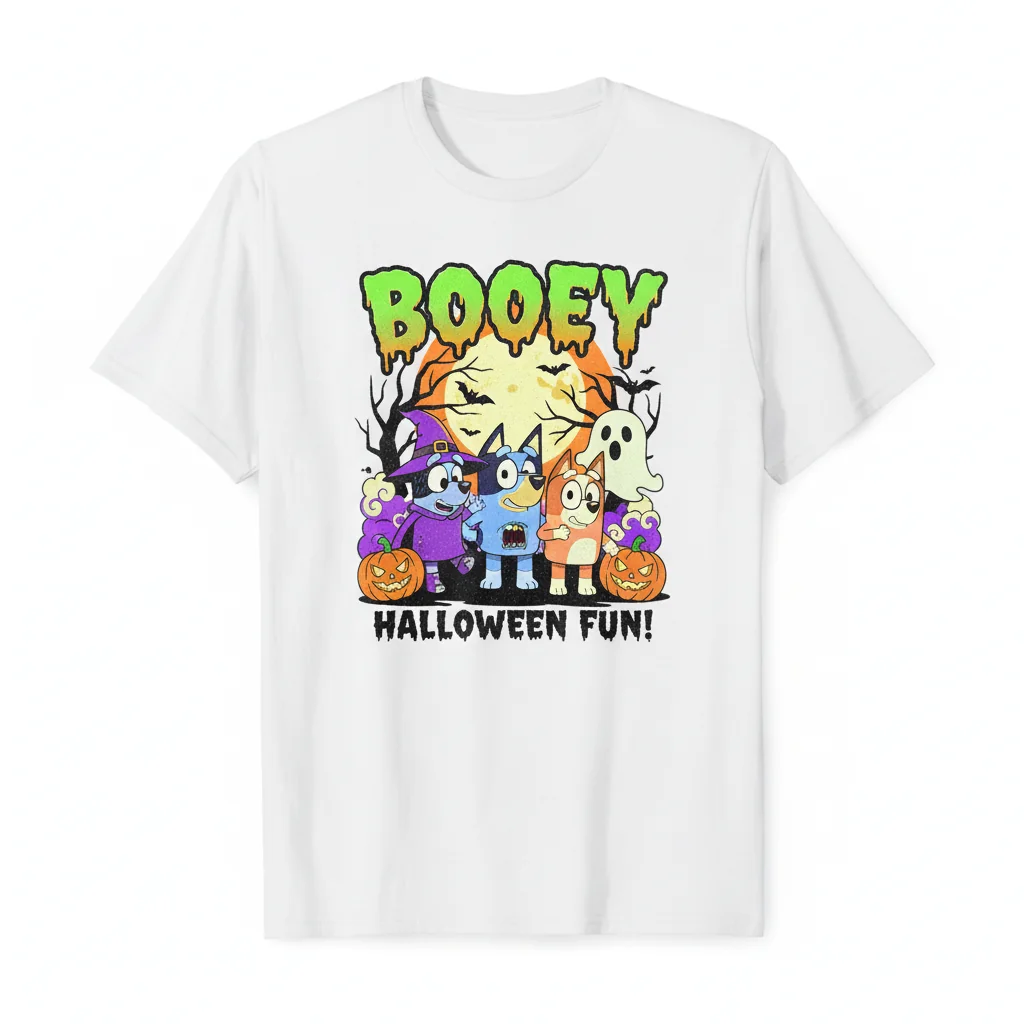 Bluey Booey Halloween Spooky Cartoon Kids & Adult T-Shirt