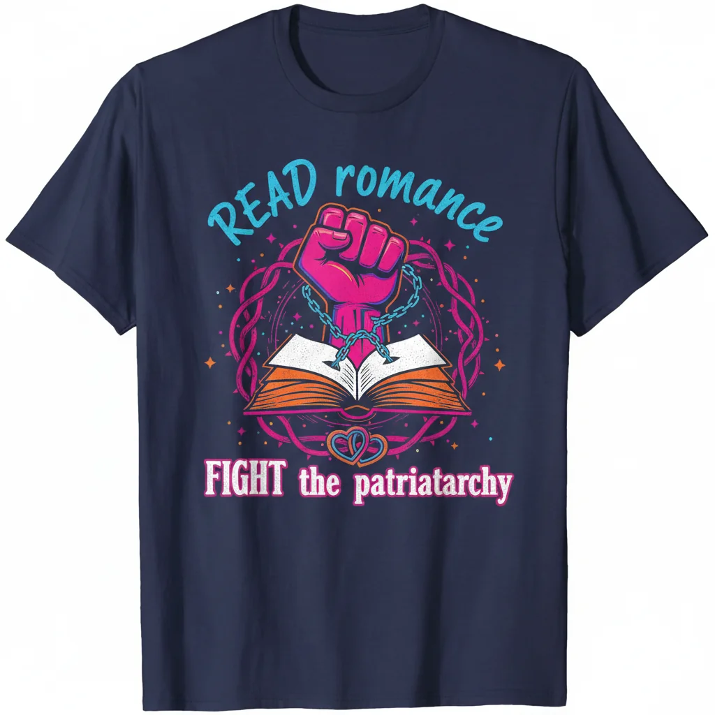 Camiseta Esencial "Book Lovers: Read Romance, Fight Patriarchy" - Durabilidad Garantizada