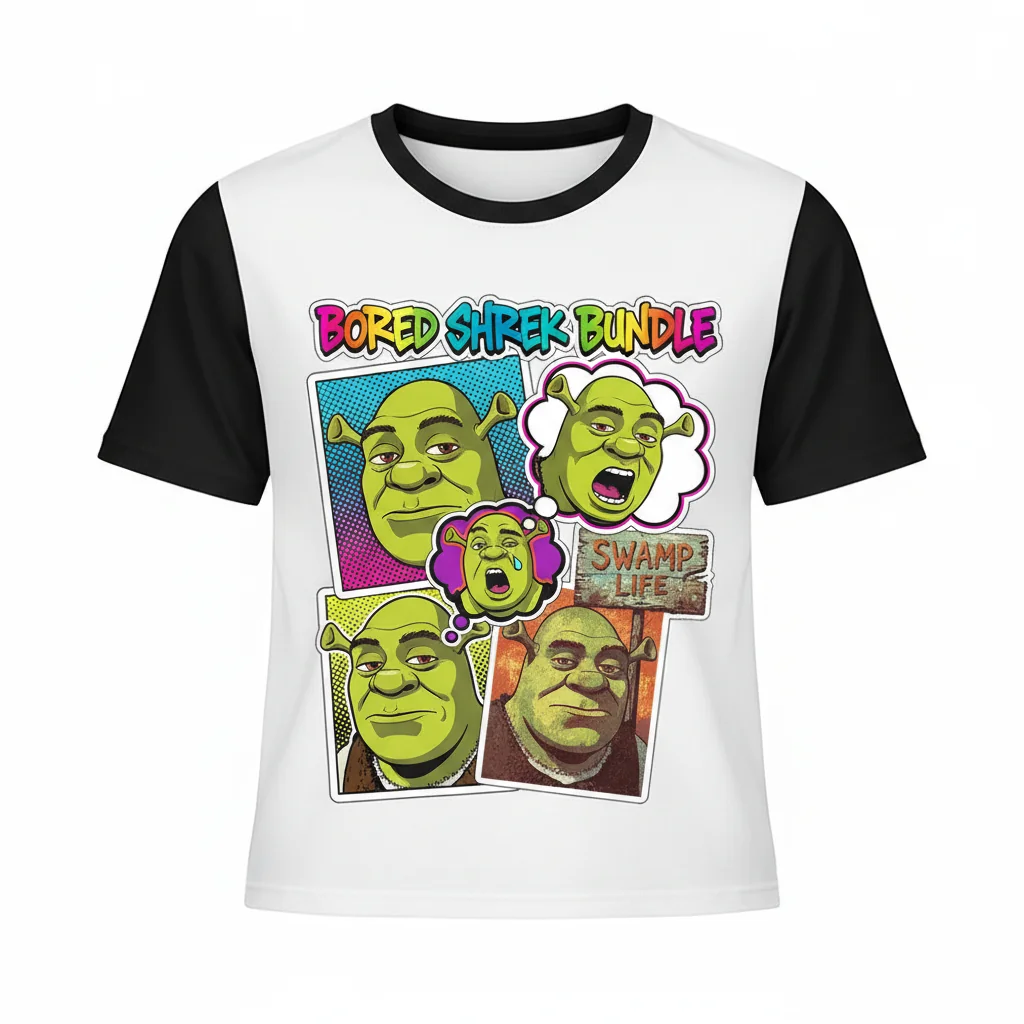 Bored Shrek Meme HD Graphic T-Shirt - Premium Quality & Comfort
