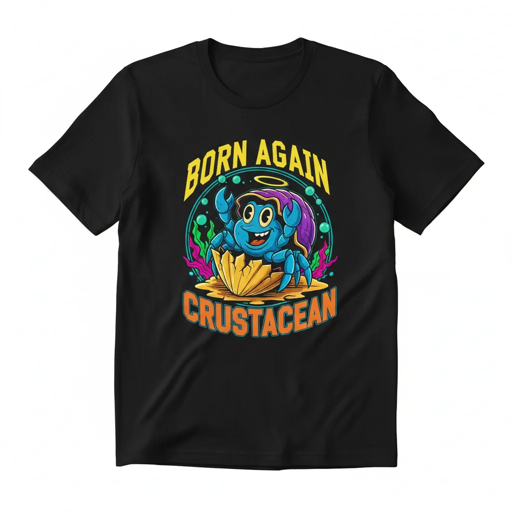 Born Again Crustacean Essential T-Shirt - Unique Ocean Life Graphic Tee