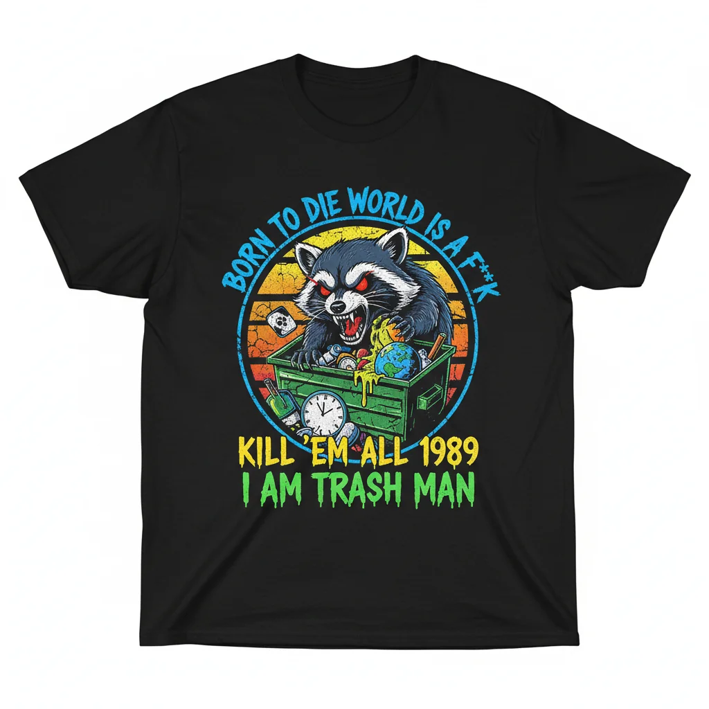 Born To Die World Is A Fck 1989 Trash Man Meme Shirt