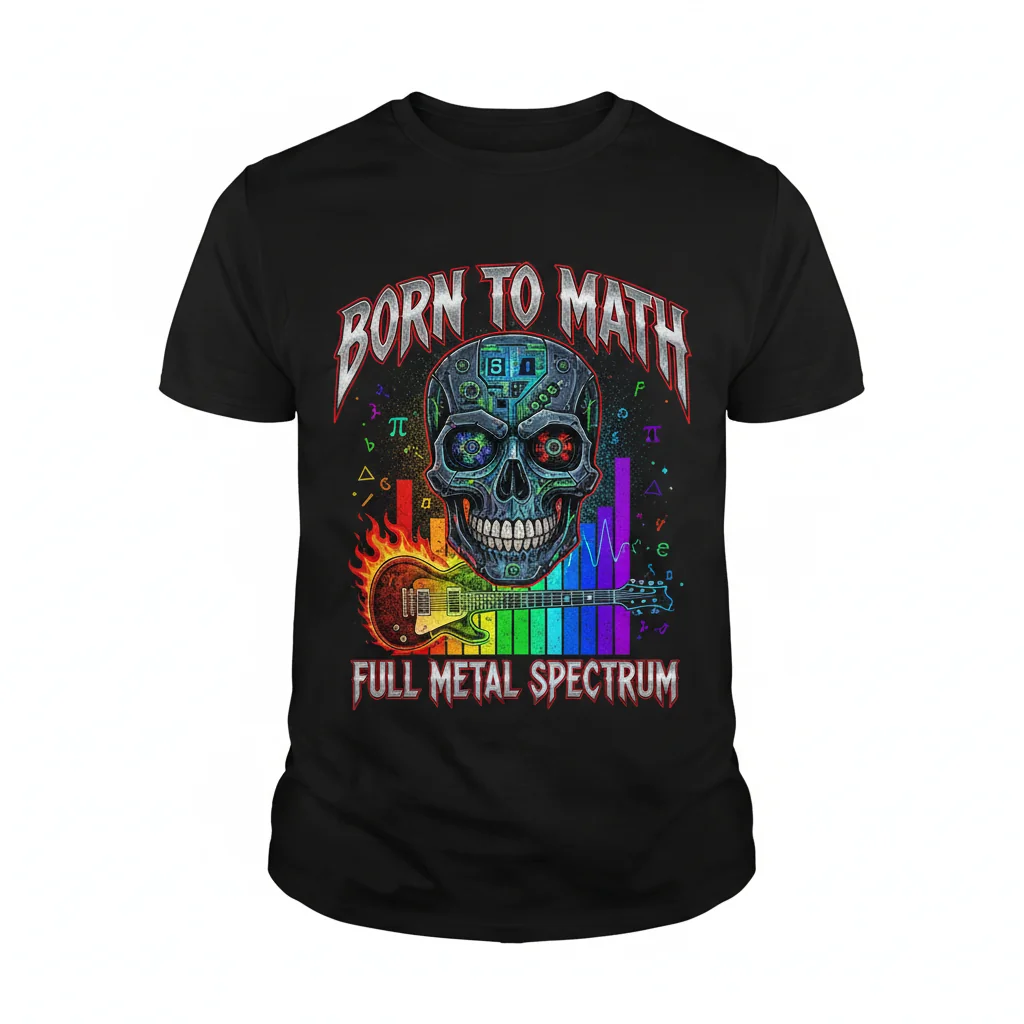 Born to Math: Full Metal Spectrum Tee – Ignite Your Inner Genius