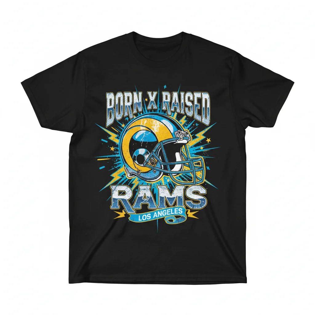 Born x Raised Los Angeles Rams Chrome Rocker T-Shirt